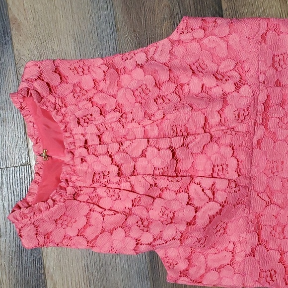 Trina turk sleeveless lace overlay floral dress 👗 😍 - Picture 3 of 7